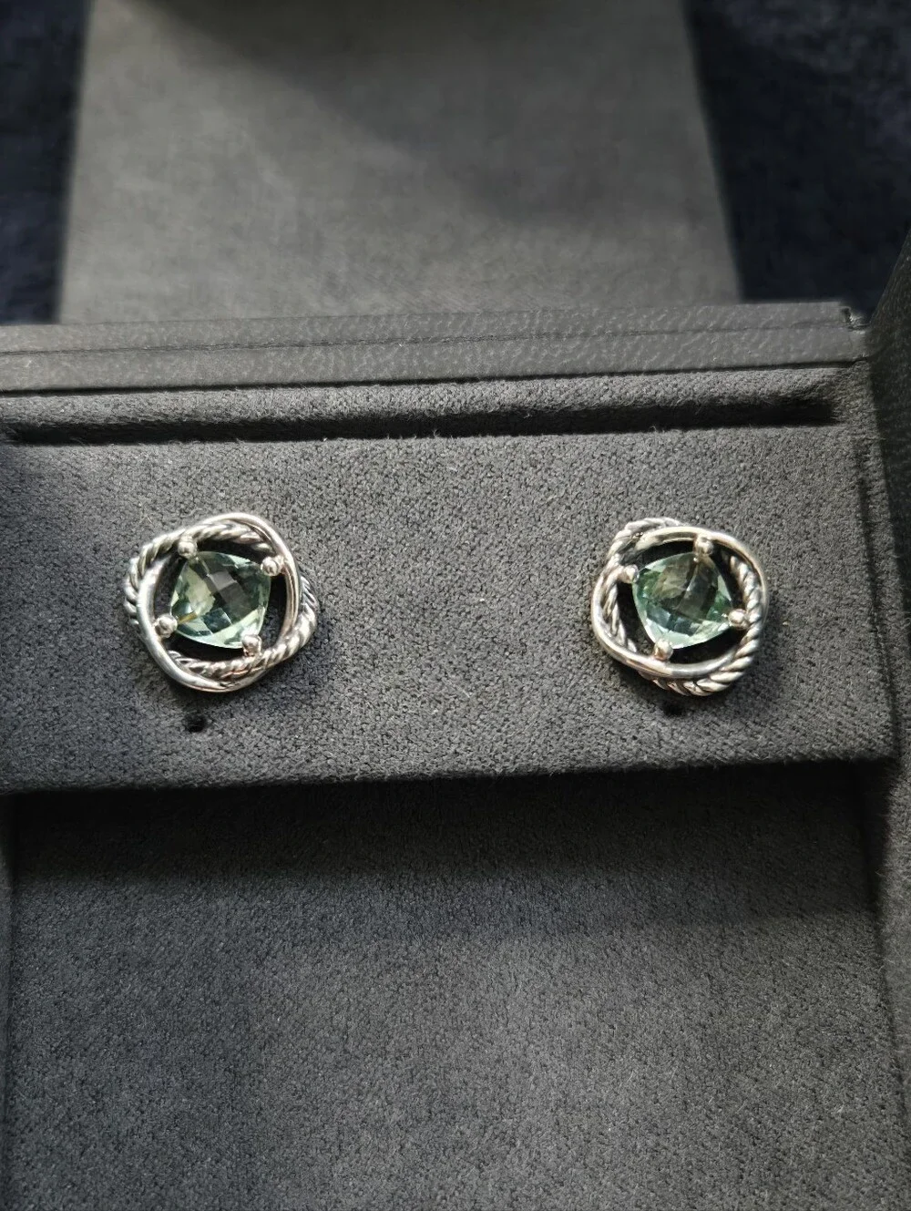 David Yurman Prasiolite Infinity Earrings